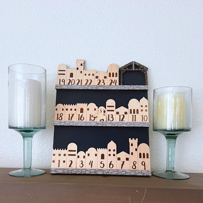 Wooden Multi-layer Nativity Advent Calendar