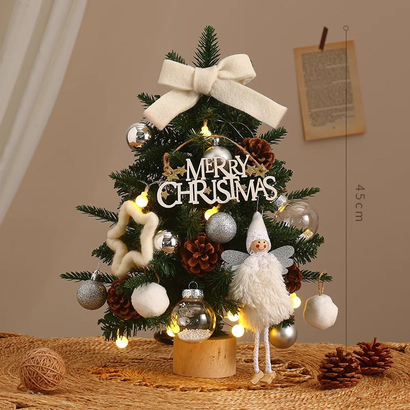 Miniature Artificial Decorated Christmas Tree With Lights