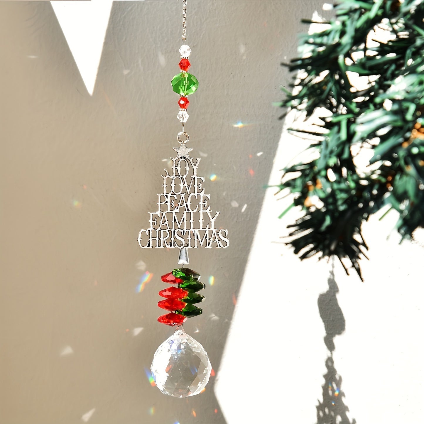Christmas Tree Crystal Sun Catcher