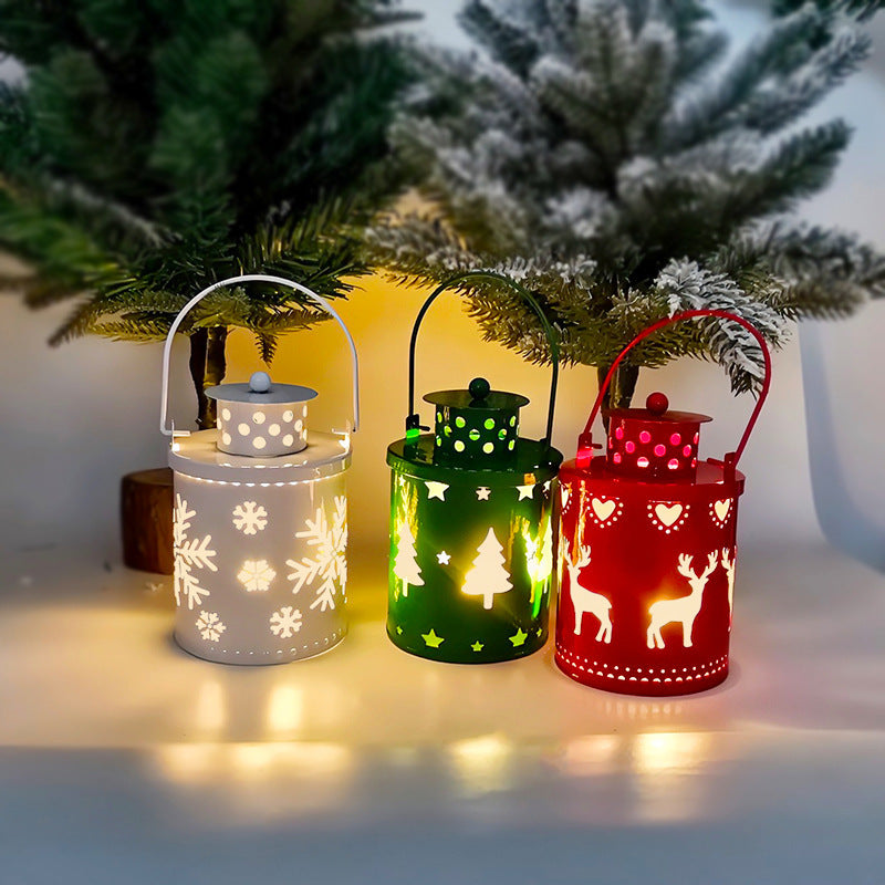 Christmas Flameless Candle Old-Fashioned Lantern