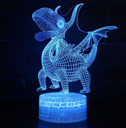 Acrylic Holographic Dinosaur/Dragon Lamp