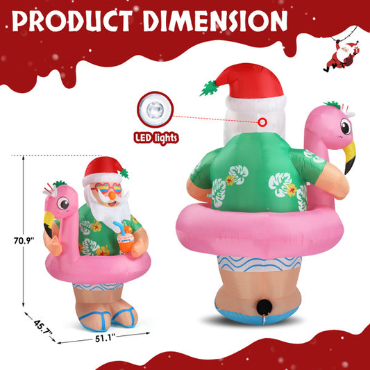Tropical Santa Claus LED Inflatable