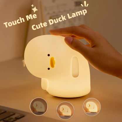 Silicone Duck LED Touch Night Light