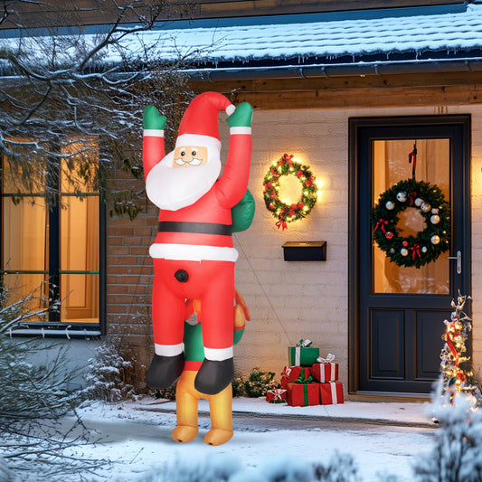 Santa vs. The Mischievous Dog 8ft Inflatable