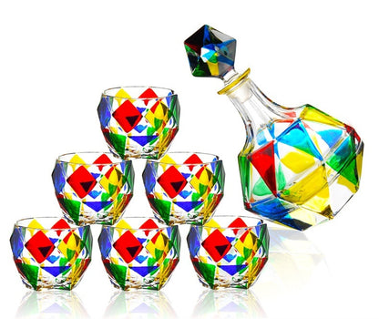 Colorful Crystal Liquor Glass Set