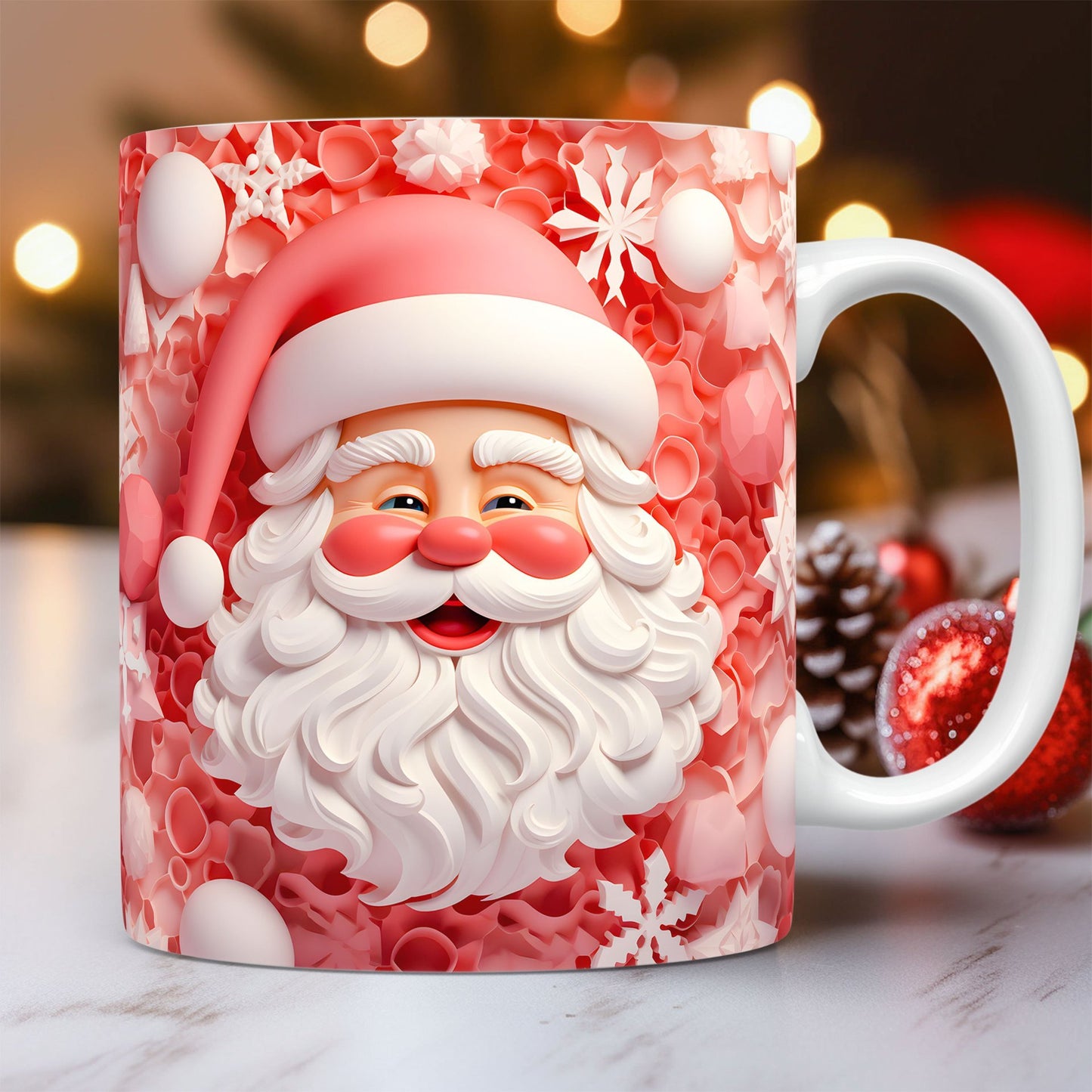 Christmas Theme 3D Image Ceramic Mug