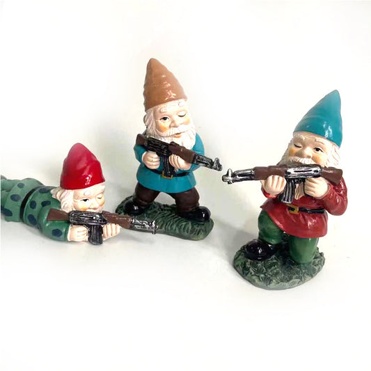 Garden War Gnomes Resin Statues