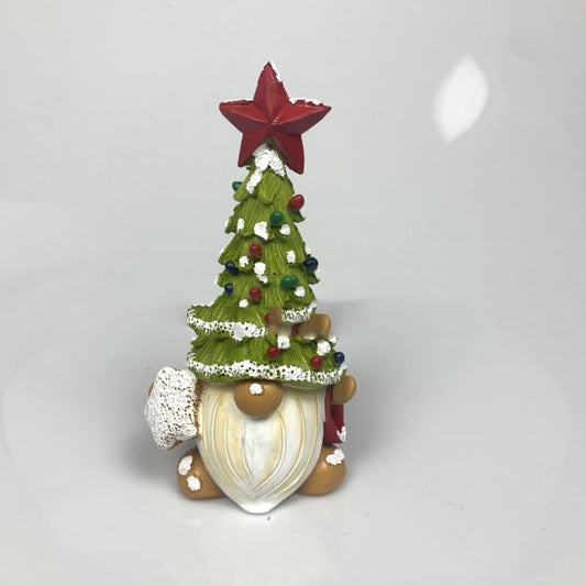 Ceramic Gnome Christmas Tree Doll