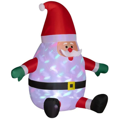 Santa Claus Inflatable with Rotating Magic Ball Light