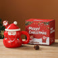 Christmas Mugs with Santa Hat Lids