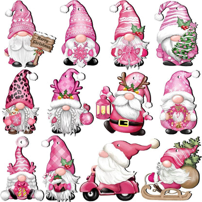 24 PCs Wooden Christmas Hanging Ornaments
