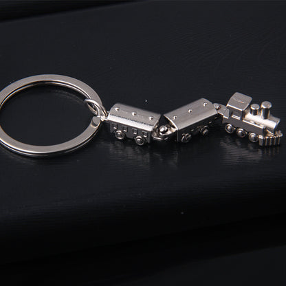 Metal Train Fidget Keychain