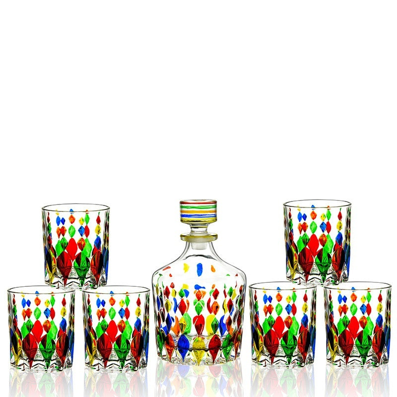 Colorful Crystal Liquor Glass Set