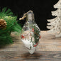 Retro Christmas Bulb Lighted Winter Scene Dry Snow Globe