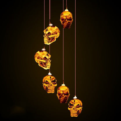Halloween Solar Wind Chimes Pumpkin Skull Pumpkins Ghost Decorative Lights