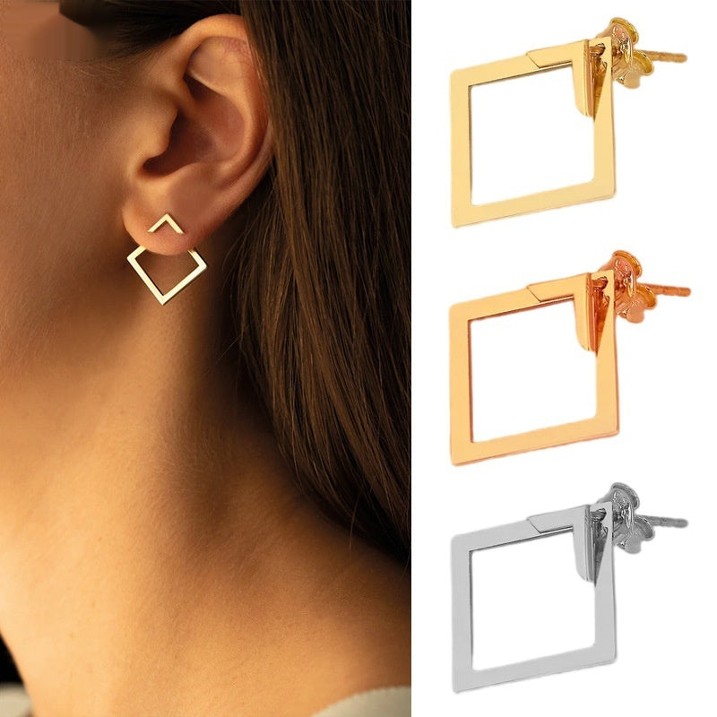 Double Square Geometric Earrings