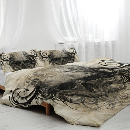 Grunge Skull Duvet Bedding Set