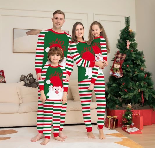 Ho Ho Ho Holiday Stripes Family Pajamas
