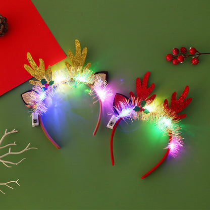Christmas Tinsel Light-Up Headbands Variety