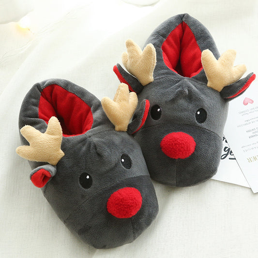 Cute Reindeer Christmas Slippers