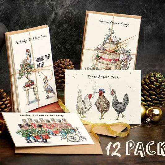 12 Days of Christmas Greeting Card Set