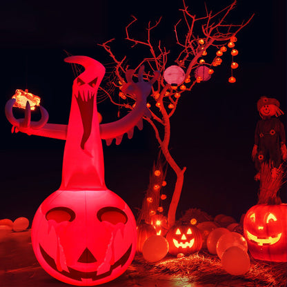 Halloween Inflatable Pumpkin Ghost Color Light Decoration
