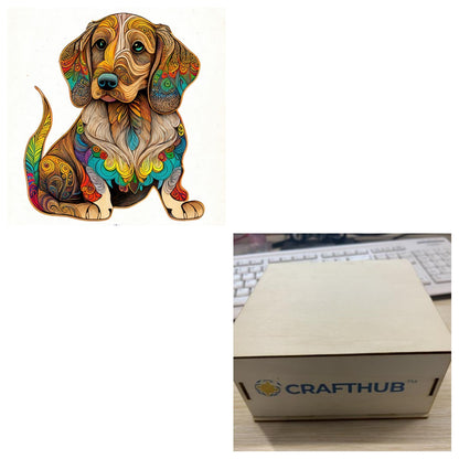 Colorful Dog Wooden Puzzle