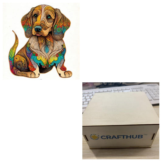 Colorful Dog Wooden Puzzle