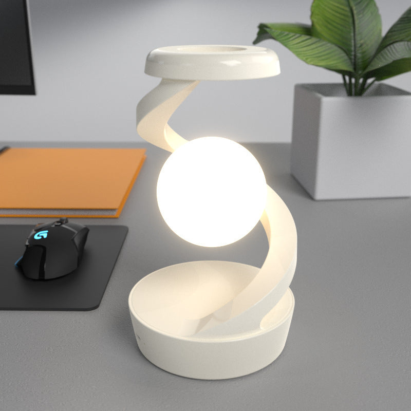 Rotating Moon Lamp w/ Phone Wireless Charger