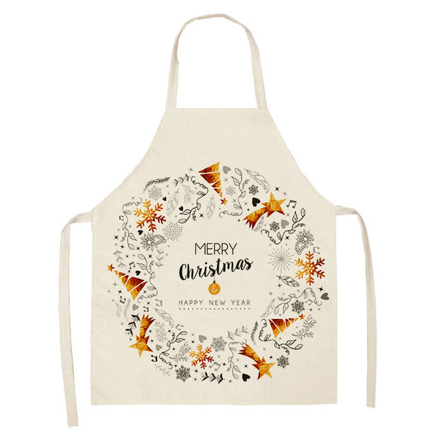 Christmas Series Cotton And Linen Aprons Variety