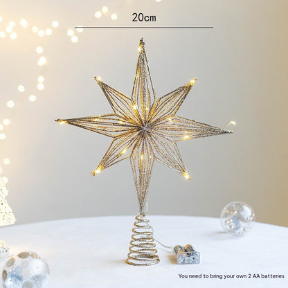 Shimmering Metal Star Tree Toppers – Gold and Silver Designs