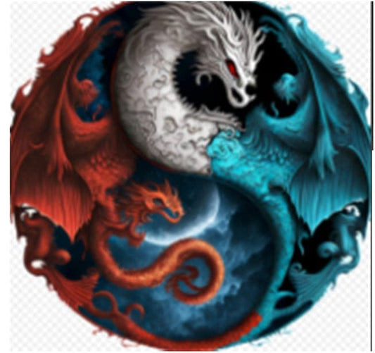 Yin Yang Dragon Wooden Puzzle