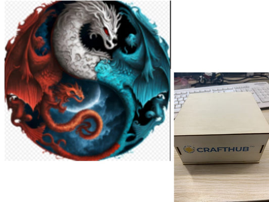 Yin Yang Dragon Wooden Puzzle