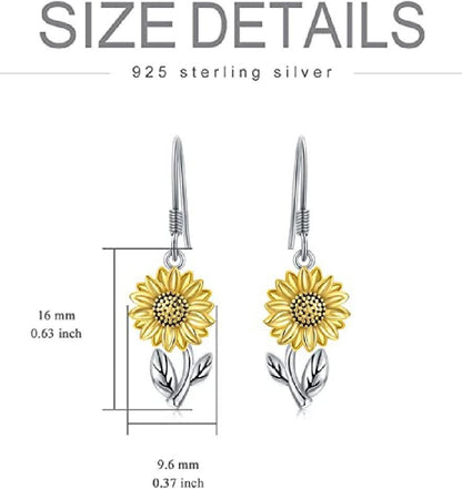 Sunflower Dangle Earrings