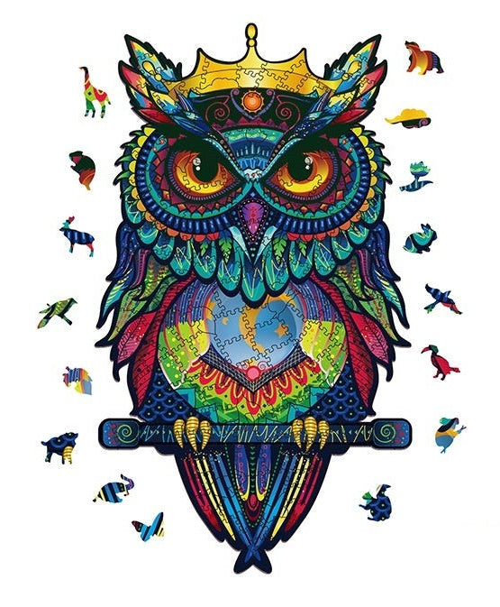 Colorful Owl Wooden Puzzles