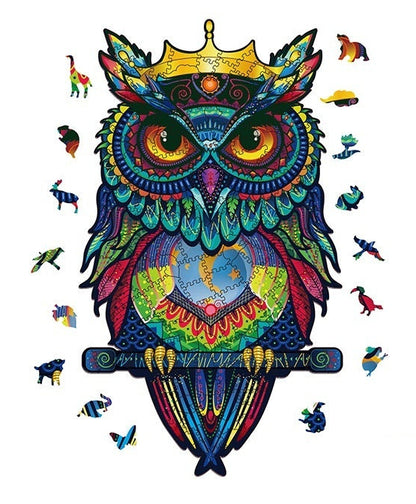 Colorful Owl Wooden Puzzles