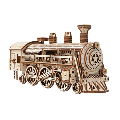 Wooden Steam Train 3D DIY Puzzle