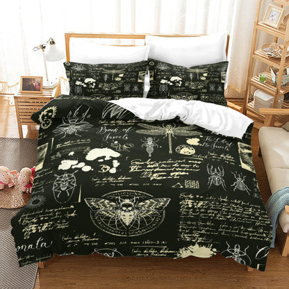 Creepy Acherontia Lachesis Moth Down Duvet Bedroom Set