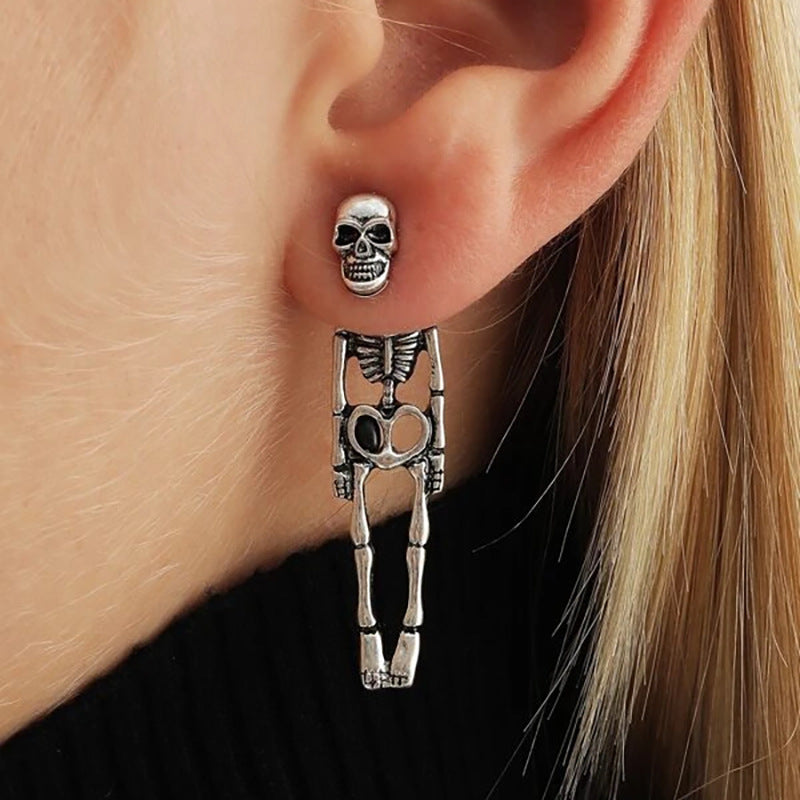 Cute Jacket Skeleton Earrings