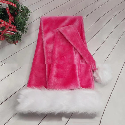 Extra Long Christmas Plush Santa Hat