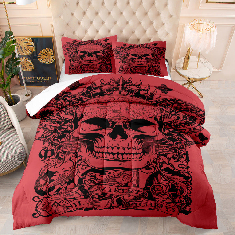 Gothic Skull Comforter Set – Dark Alternative Bedding Collection