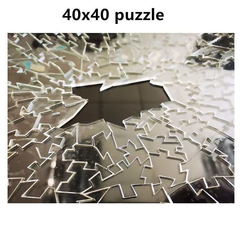 Broken Glass Clear Acrylic Super Difficult Puzzles