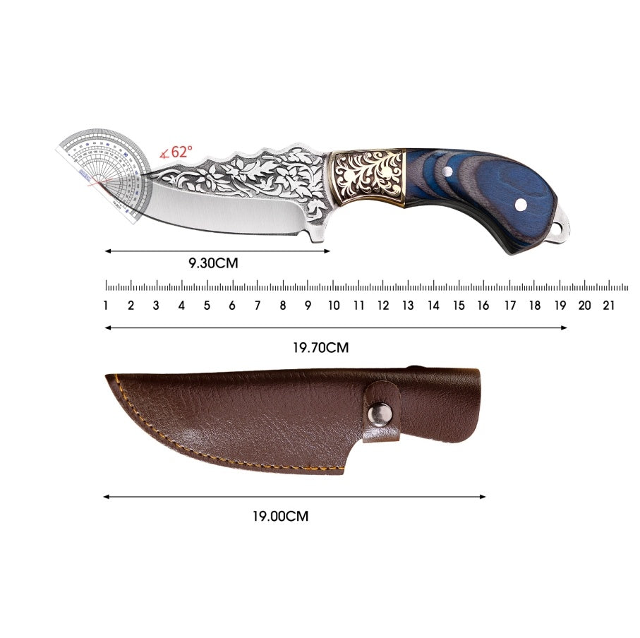 Ornate Carved Outdoor Knife