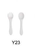 Soft Silicone Food Grade Kids Spoon & Fork Set