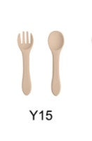 Soft Silicone Food Grade Kids Spoon & Fork Set