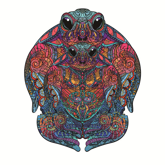 Colorful Sea Turtle Wooden Jigsaw Puzzle Collection