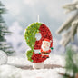 Glitter Santa Christmas Number Candles