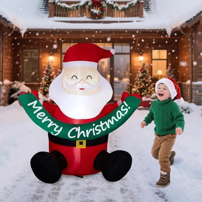 Santa Says Merry Christmas! 5.8FT Inflatable Lawn Decor