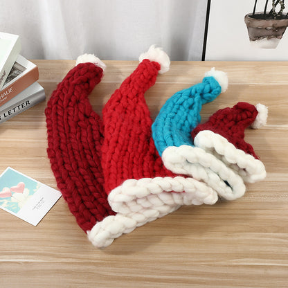 Christmas Plush Knitted Hat With Pompom for Men, Women, & Children