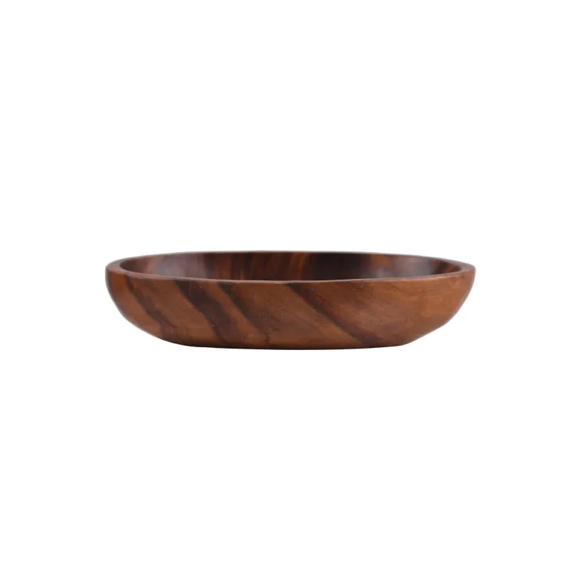 Natural Acacia Wood Bowl And Plate Dinnerware Set